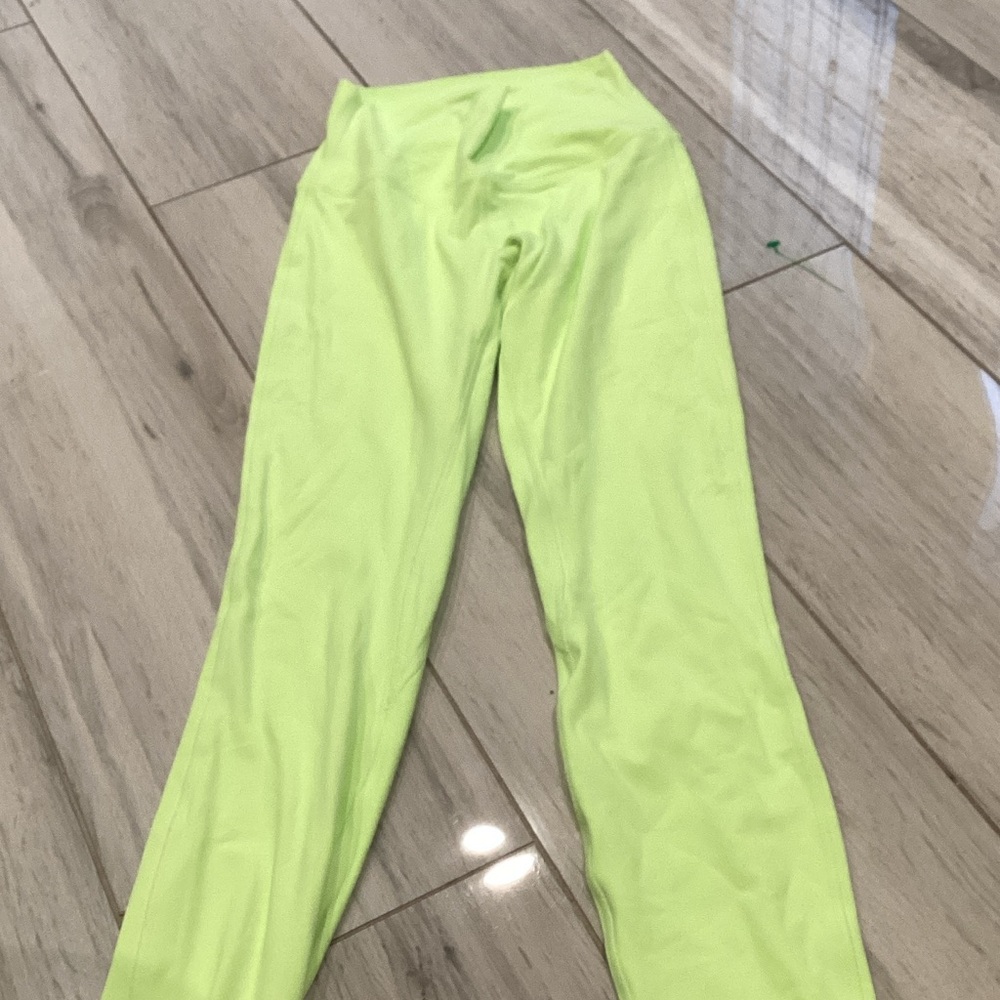 lululemon athletica Neon Lime High-Waist Leggings